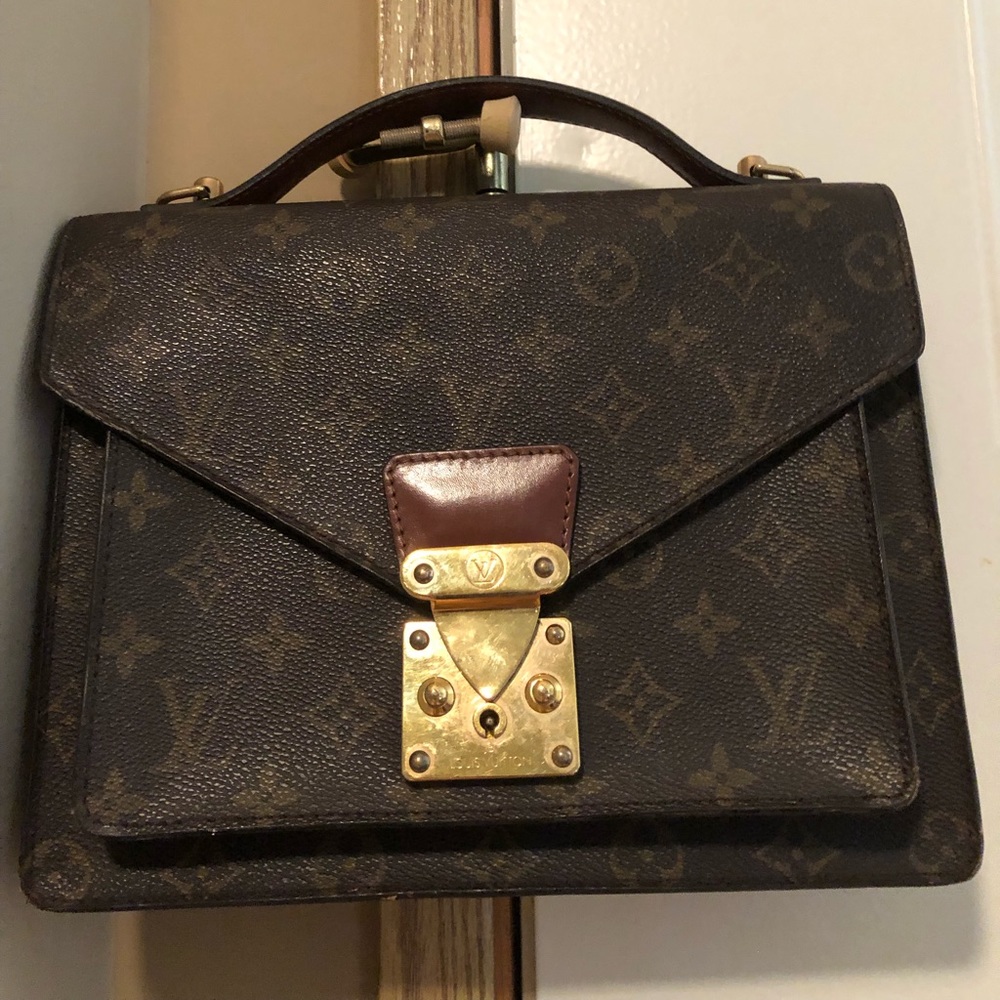 TODAY ONLY:Authentic Louis Vuitton Monceau Bag- AS IS- handle dirt signs of wear - Picture 3 of 17